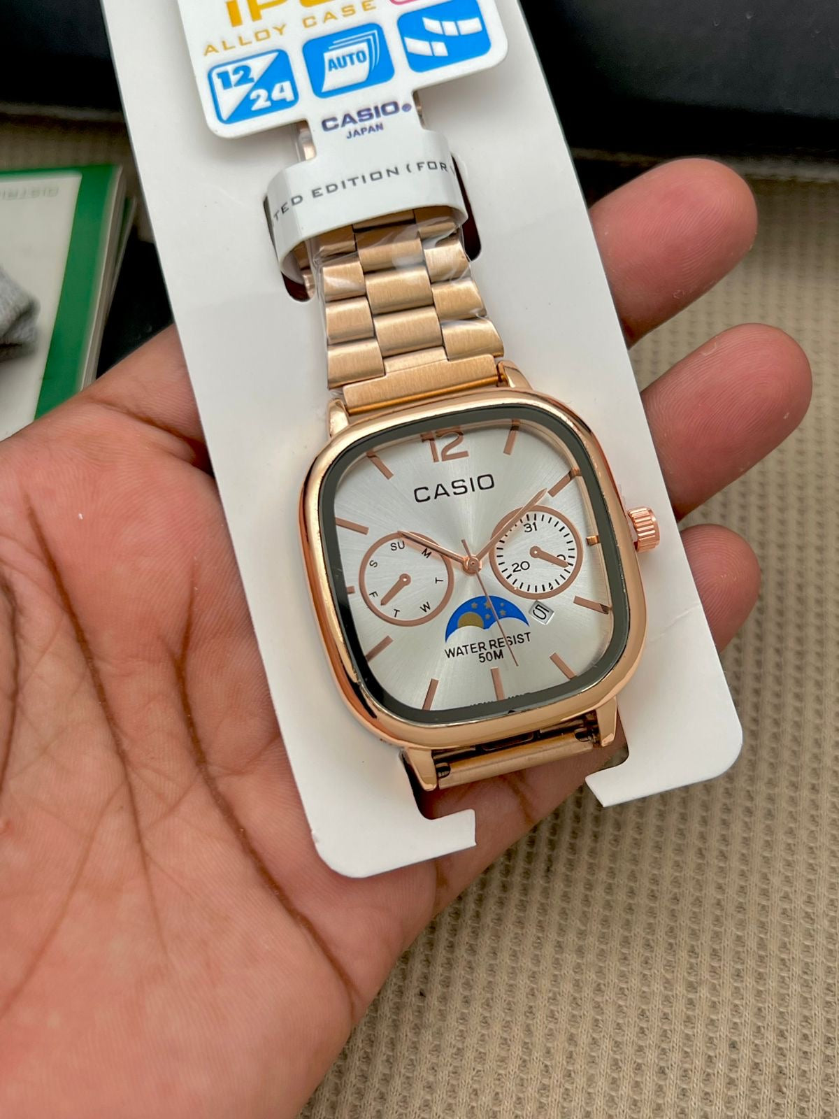 CASIO VINTAGE MOON PHASE(ROSE GOLD)