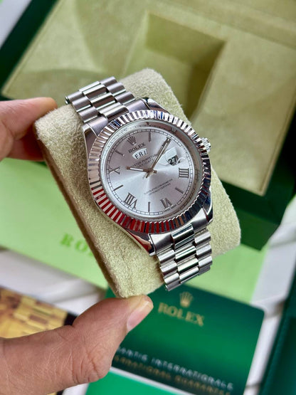 ROLEX DAY DATE SILVER